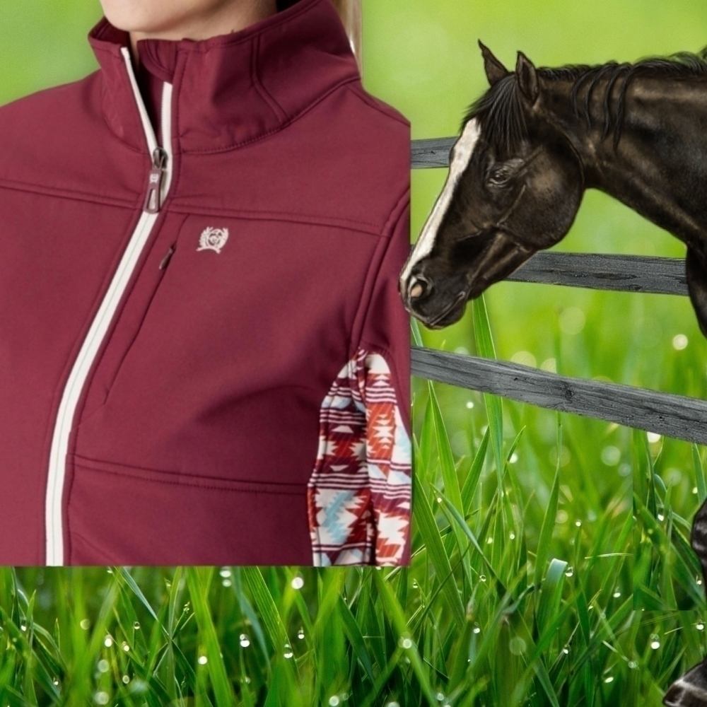 Cinch Women's Bonded Burgundy Jacket concealed carry Size XS New with tags - Picture 11 of 14